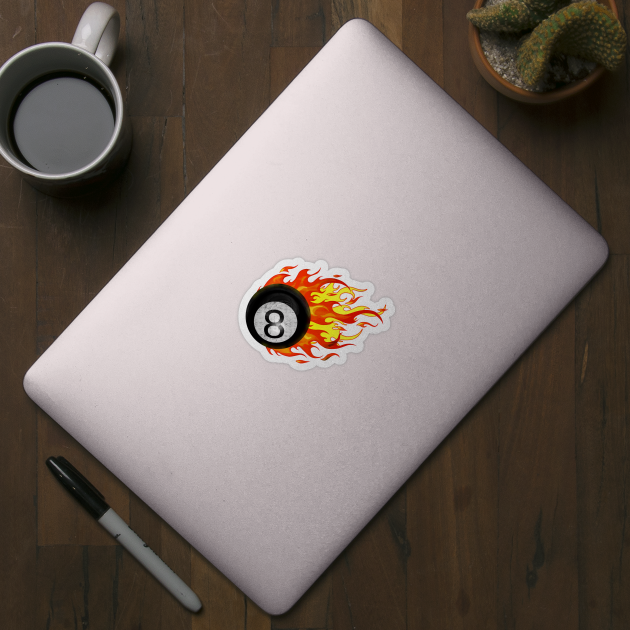 Flaming 8 Ball by Packrat